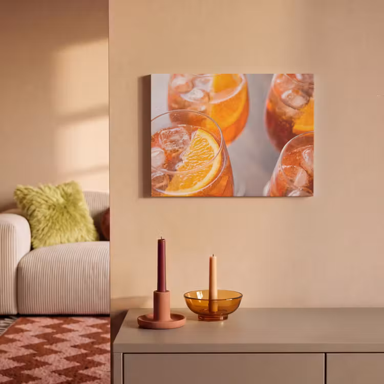 Drank - Sinaasappel - IJs - Zomer - Oranje PET vilt klein -sfeer1