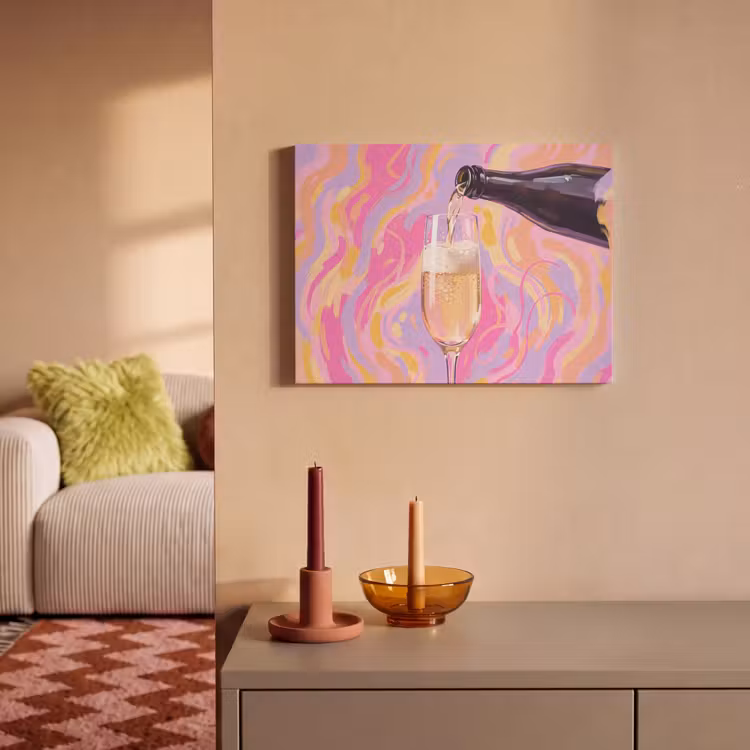 Drank - Inschenken - Feest - Abstract - Roze PET vilt klein -sfeer1