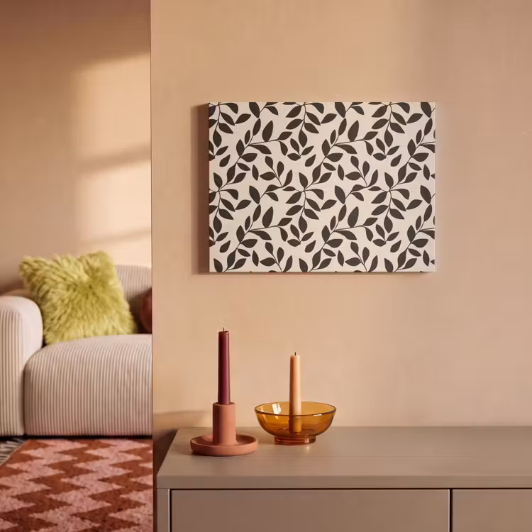 Elegant - Patroon - Zwart - Beige PET vilt klein 837 -sfeer1