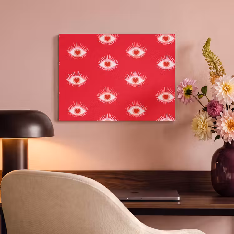 Ogen - Hart - Abstract - Rood - Roze PET vilt klein 837 -sfeer3