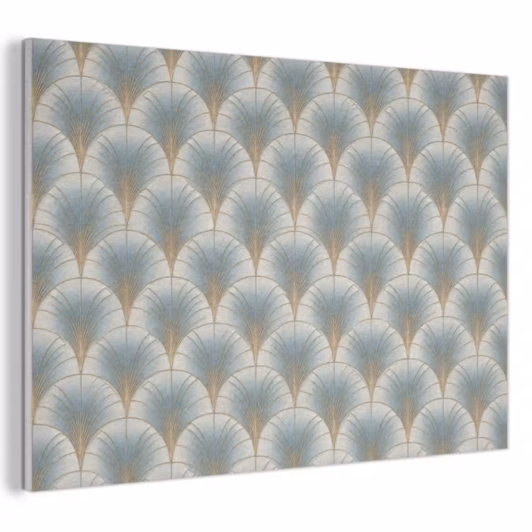 Waaier - Klassiek - Blauw PET vilt klein 837 -3d