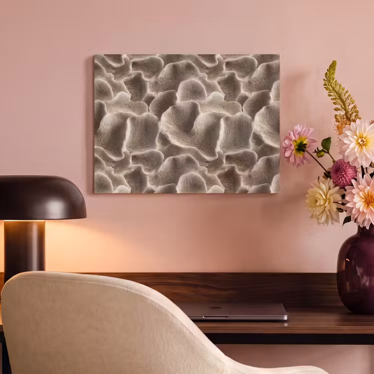 Waaiervorm - Beige - Vezel textuur PET vilt klein 837 -sfeer3