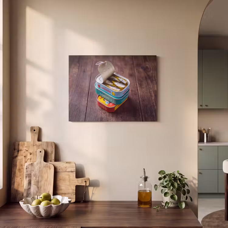 Acoustic Panel - Fish - Cans - Kitchen - Vis - Blikjes - Keuken PET vilt klein