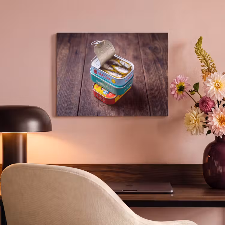 Acoustic Panel - Fish - Cans - Kitchen - Vis - Blikjes - Keuken PET vilt klein