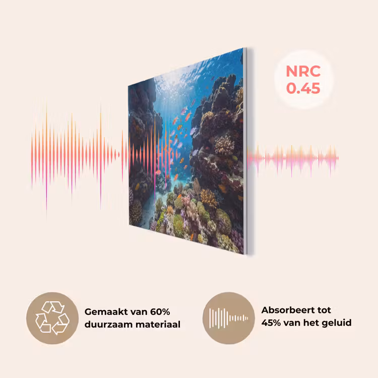 Vis - Koraalrif - Onderwater - Levendig - Blauw PET vilt klein -USP_NL