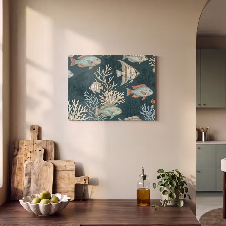 Vis - Koraal - Onderwater - Illustratie PET vilt klein -sfeer2