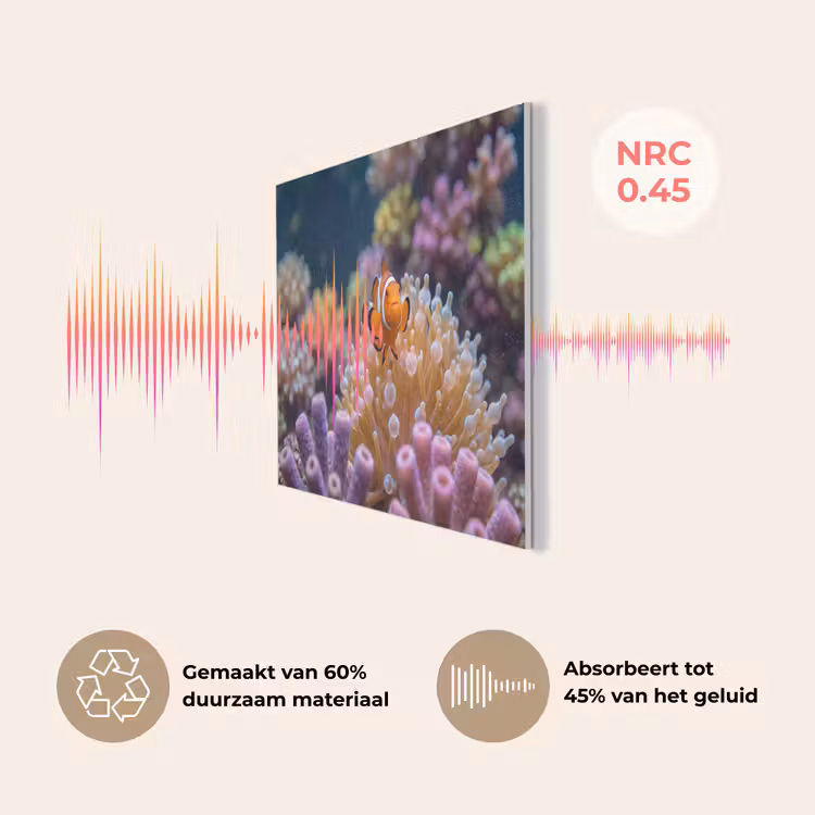 Vis - Koraal - Onderwater - Oranje - Dieren PET vilt klein -USP_NL