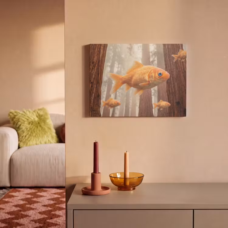 Acoustic Panel - Fish - Forest - Fantasy - Vis - Bos - Fantasie PET vilt klein
