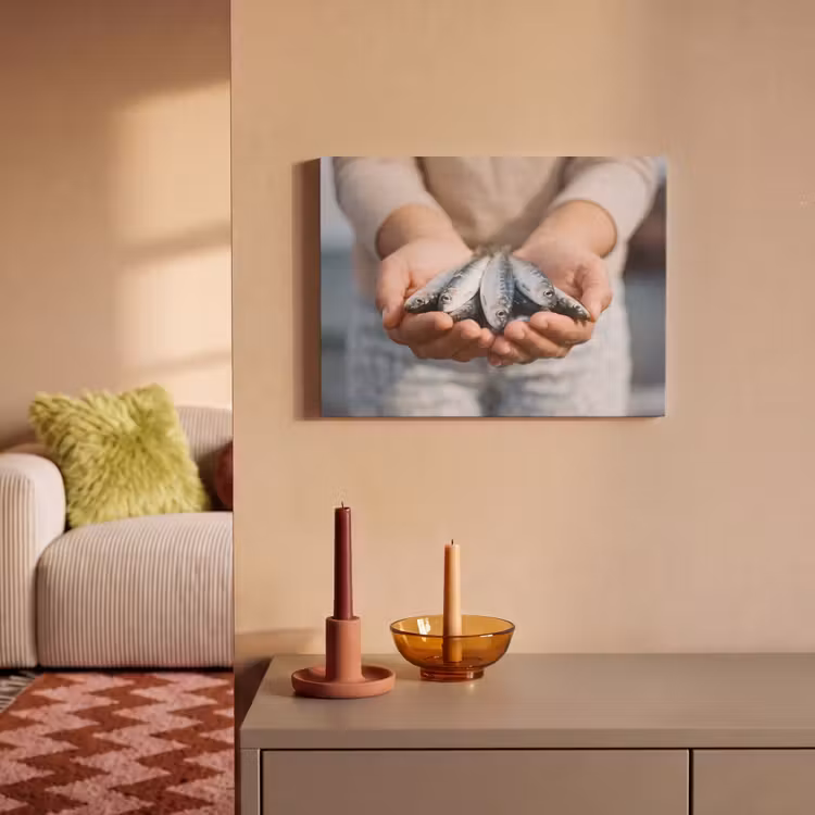 Acoustic Panel - Fish - Hands - Nature - Vis - Handen - Natuur PET vilt klein