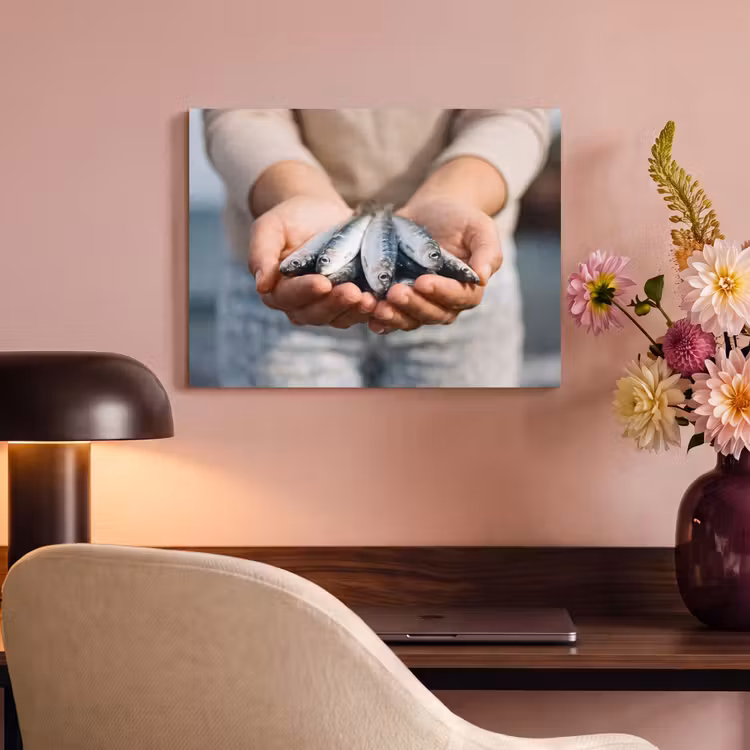Acoustic Panel - Fish - Hands - Nature - Vis - Handen - Natuur PET vilt klein