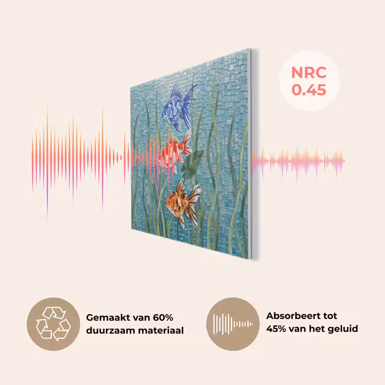 Vis - Mozaïek - Onderwater - Kleurrijk - Dieren PET vilt klein -USP_NL