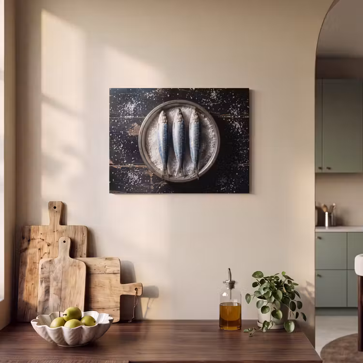 Acoustic Panel - Fish - Salt - Food - Vis - Zout - Eten PET vilt klein