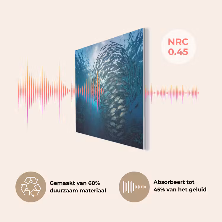 Vis - School - Oceaan - Natuur - Blauw PET vilt klein -USP_NL