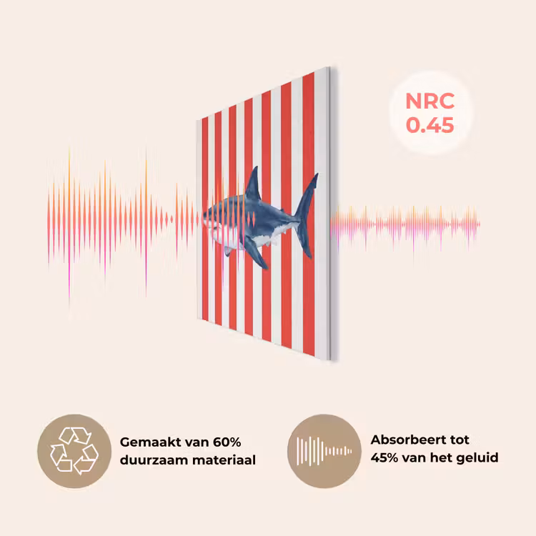 Vis - Haai - Zee - Illustratie - Blauw PET vilt klein -USP_NL