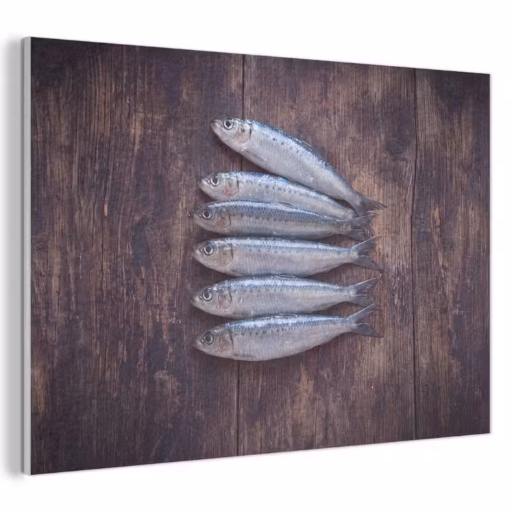 Acoustic Panel - Fish - Wood - Food - Vis - Hout - Eten PET vilt klein