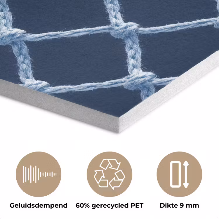 Visnet - Touw - Patroon - Marineblauw PET vilt klein 837 -closeup_NL