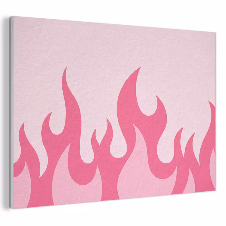 Vlammen - Patroon - Abstract - Modern - Roze PET vilt klein -3d
