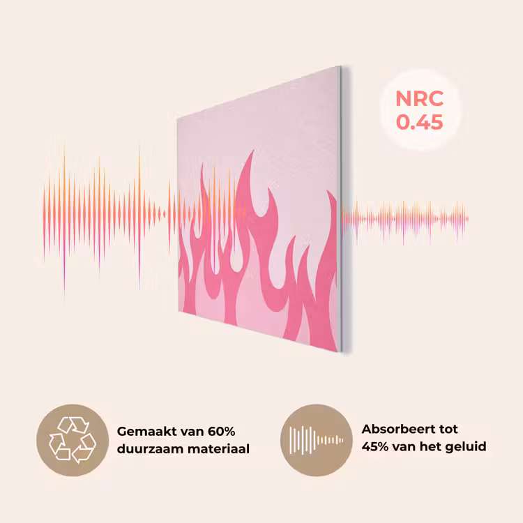 Vlammen - Patroon - Abstract - Modern - Roze PET vilt klein -USP_NL