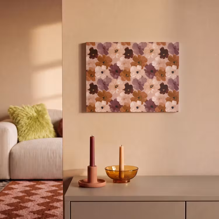 Bloemen - Abstract - Aardetinten PET vilt klein 837 -sfeer1