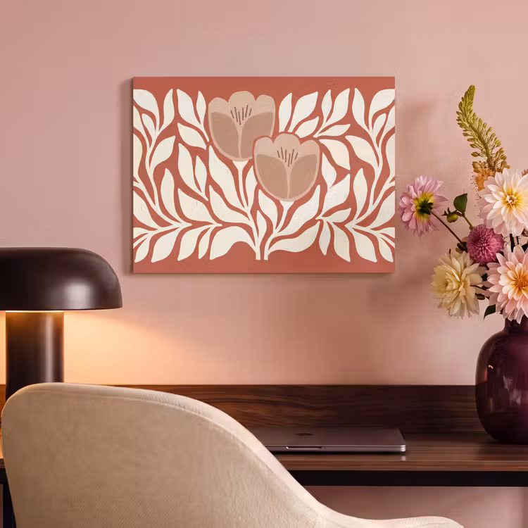 Bloemen - Abstract - Modern - Beige - Natuur PET vilt klein -sfeer3