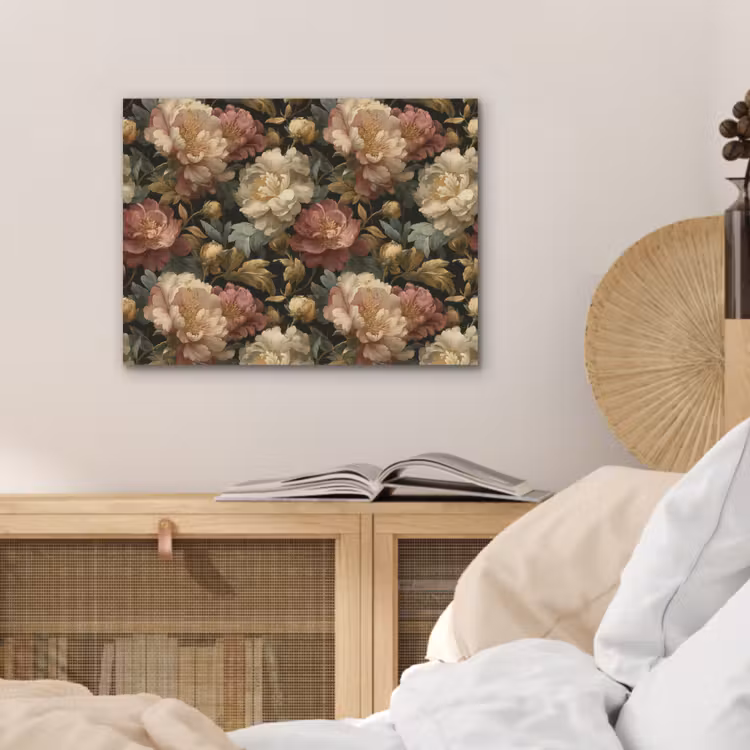 Bloemen - Barok - Patroon - Roze - Crème PET vilt klein 837 -sfeer3