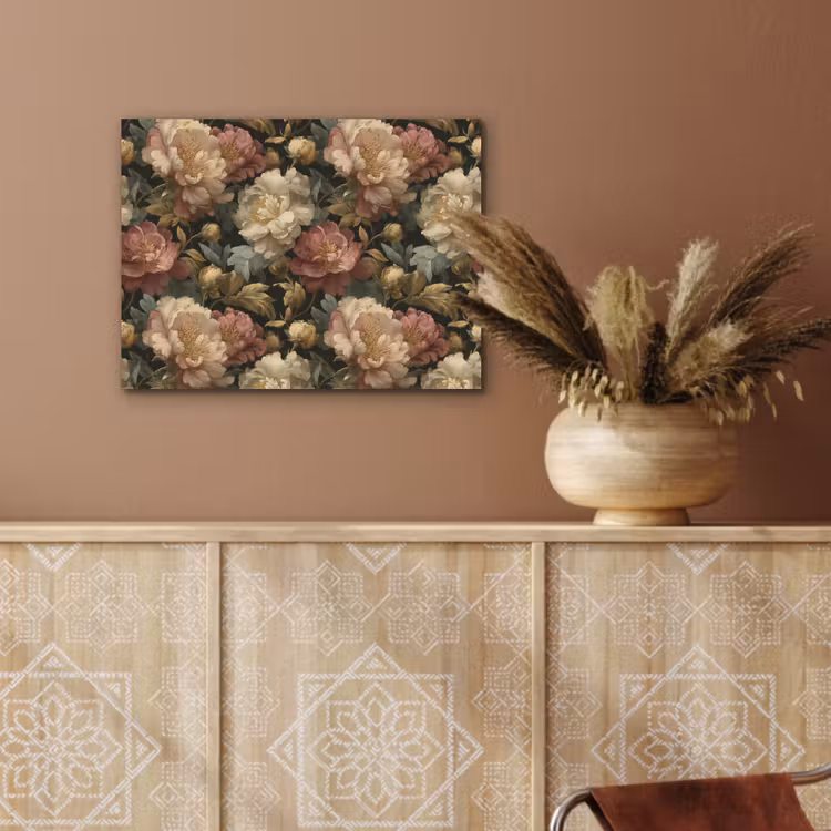 Bloemen - Barok - Patroon - Roze - Crème PET vilt klein 837 -sfeer4