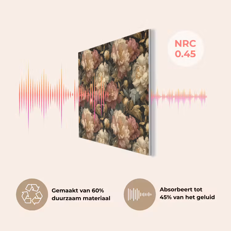 Bloemen - Barok - Patroon - Roze - Crème PET vilt klein 837 -USP_NL