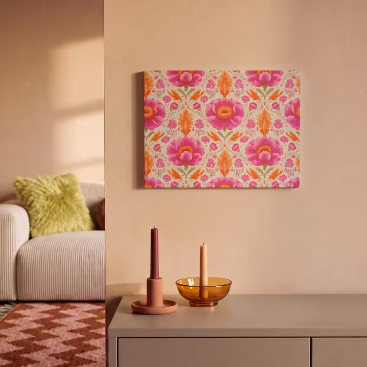 Bloemen - Barok - Roze - Oranje PET vilt klein 837 -sfeer1