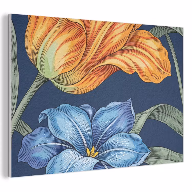 Acoustic Panel - Flowers - Botanical - Pattern - Bloemen - Botanisch - Patroon PET vilt klein