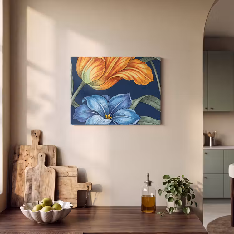 Acoustic Panel - Flowers - Botanical - Pattern - Bloemen - Botanisch - Patroon PET vilt klein