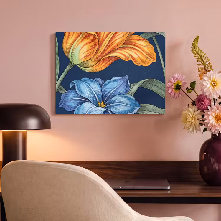 Acoustic Panel - Flowers - Botanical - Pattern - Bloemen - Botanisch - Patroon PET vilt klein
