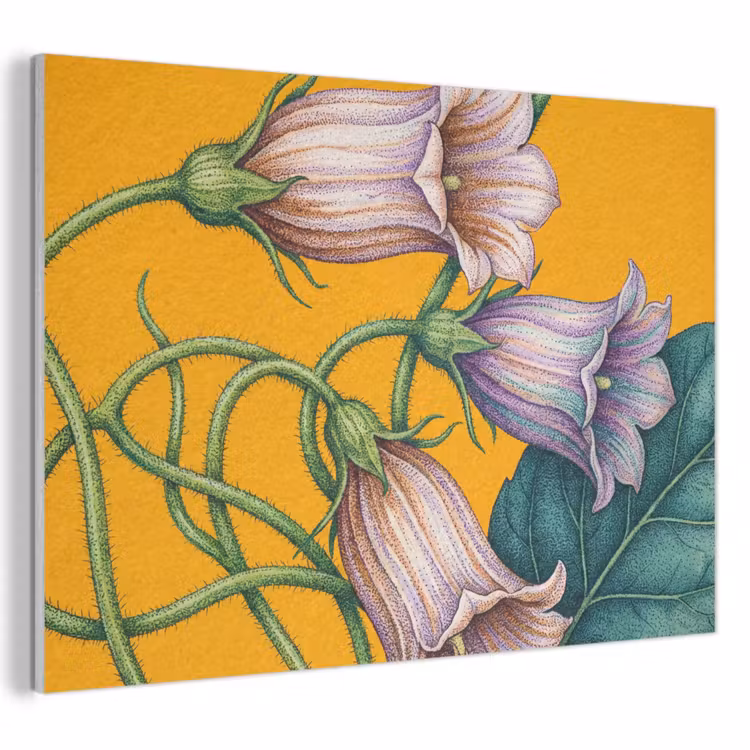 Acoustic Panel - Flowers - Botanical - Yellow - Bloemen - Botanisch - Geel PET vilt klein