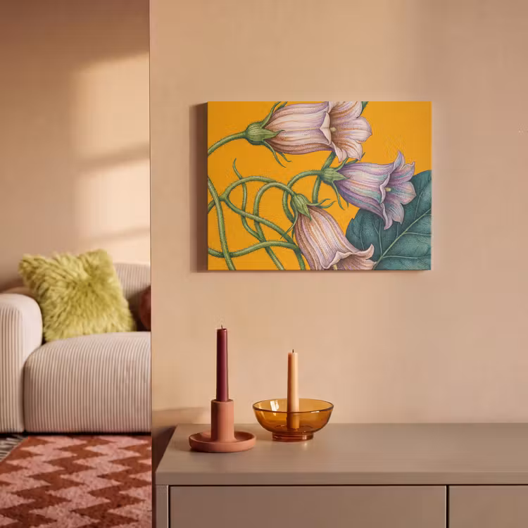 Acoustic Panel - Flowers - Botanical - Yellow - Bloemen - Botanisch - Geel PET vilt klein