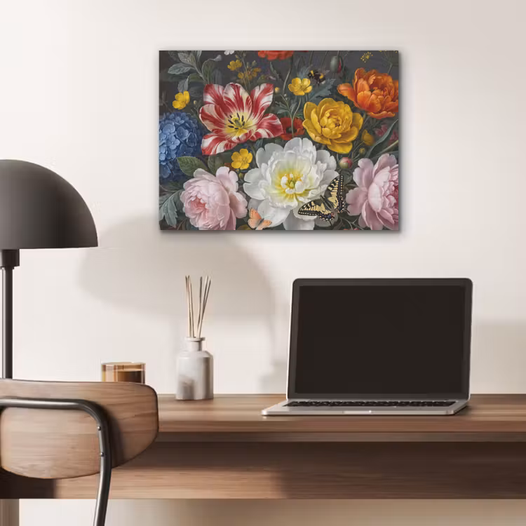 Bloemen - Boeket - Klassiek - Kleurrijk - Natuur PET vilt klein -sfeer5