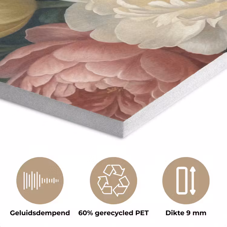 Bloemen - Boeket - Natuur - Klassiek - Donker PET vilt klein -closeup_NL