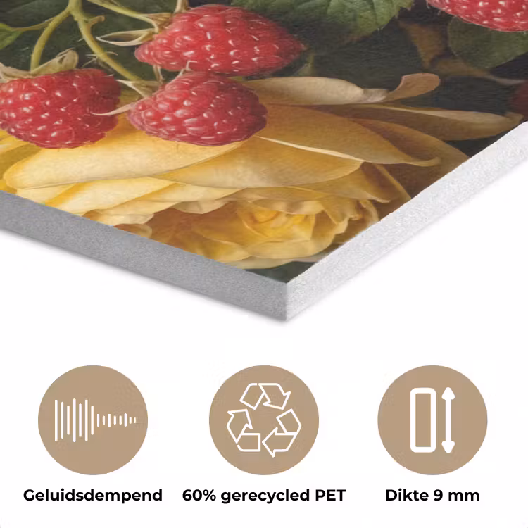 Bloemen - Boeket - Natuur - Klassiek - Geel PET vilt klein -closeup_NL