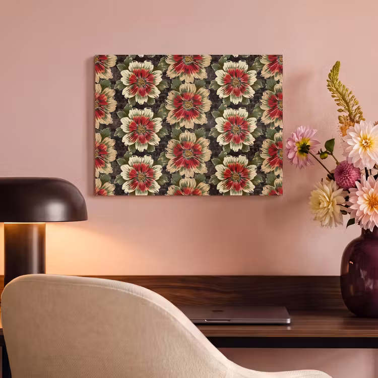 Bloemen - Klassiek - Patroon - Rood PET vilt klein 837 -sfeer3