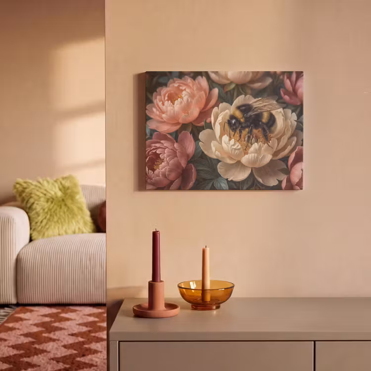 Bloemen - Insect - Natuur - Roze PET vilt klein -sfeer1