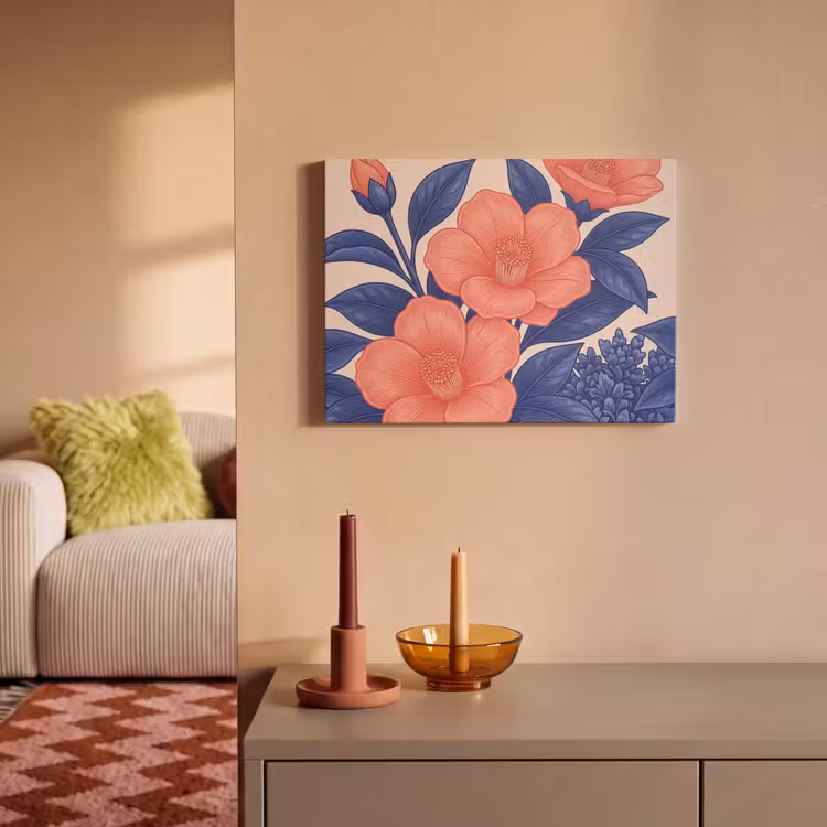Acoustic Panel - Flowers - Leaves - Botanical - Bloemen - Bladeren - Botanisch PET vilt klein
