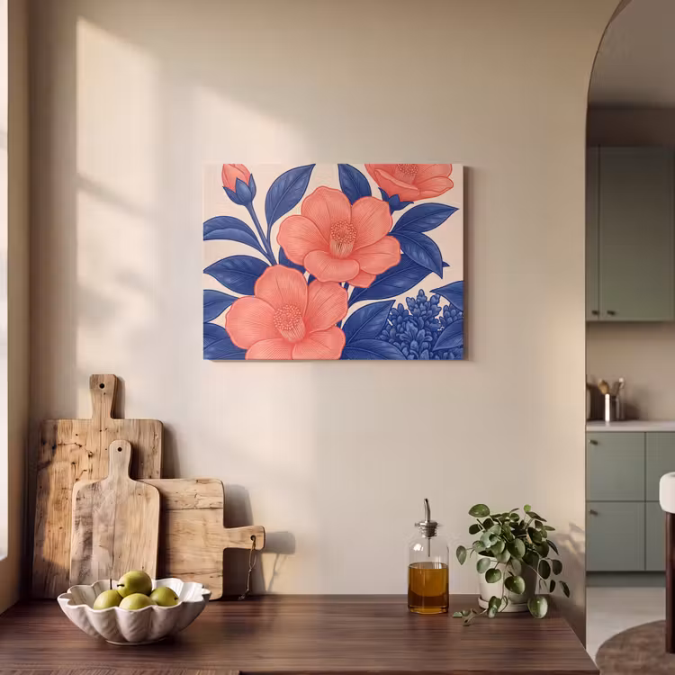 Acoustic Panel - Flowers - Leaves - Botanical - Bloemen - Bladeren - Botanisch PET vilt klein
