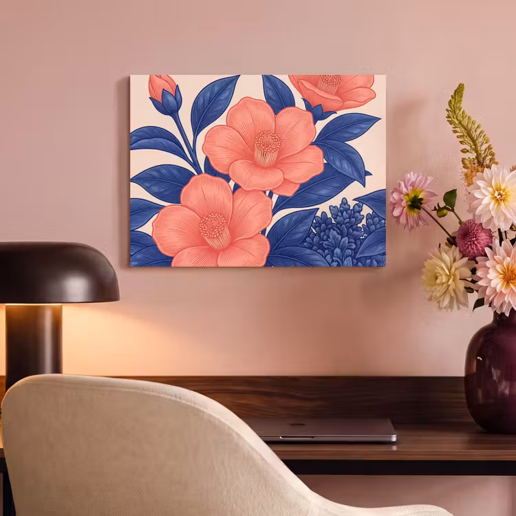 Acoustic Panel - Flowers - Leaves - Botanical - Bloemen - Bladeren - Botanisch PET vilt klein
