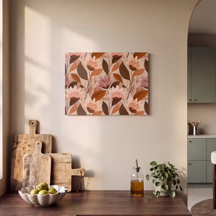 Bloemen - Bladeren - Bruin PET vilt klein 837 -sfeer2