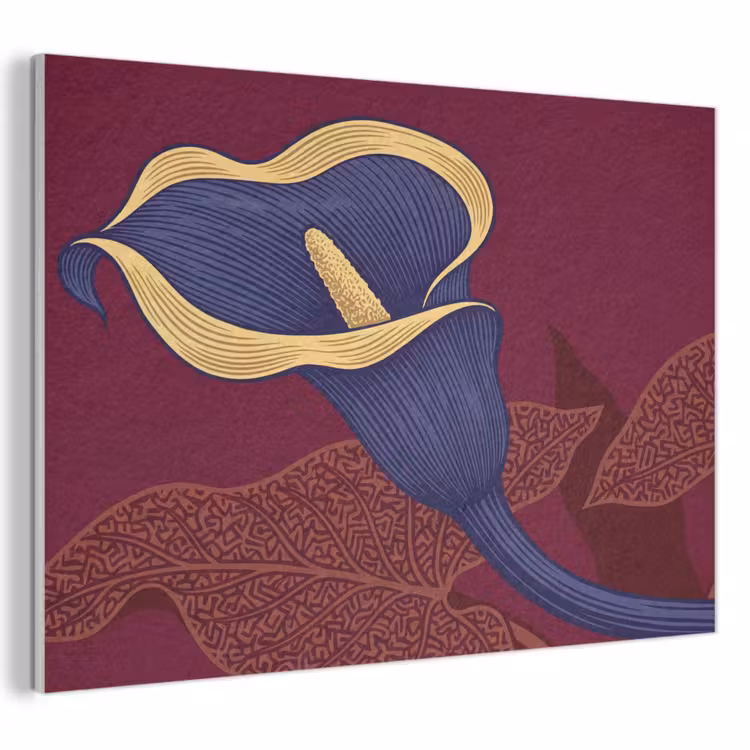 Acoustic Panel - Flowers - Modern - Purple - Bloemen - Modern - Paars PET vilt klein