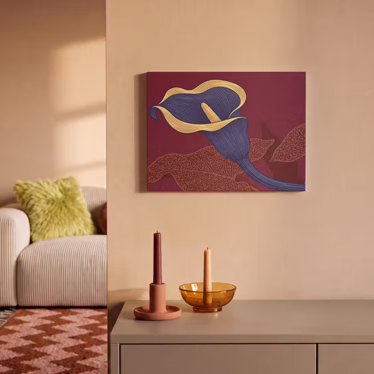 Acoustic Panel - Flowers - Modern - Purple - Bloemen - Modern - Paars PET vilt klein