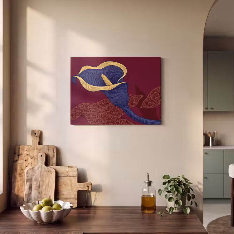 Acoustic Panel - Flowers - Modern - Purple - Bloemen - Modern - Paars PET vilt klein