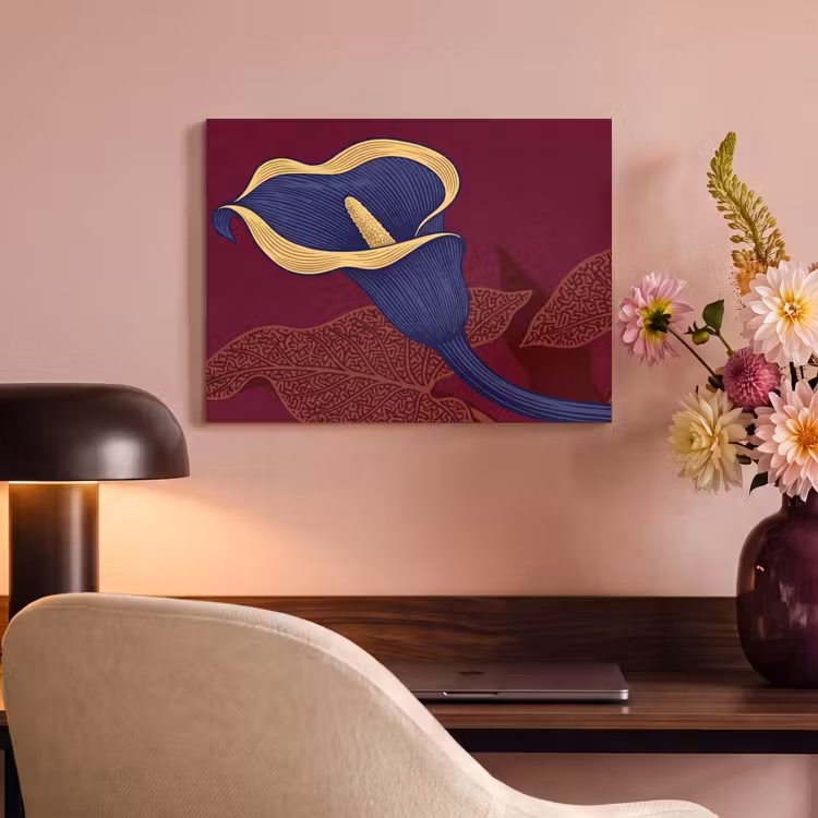 Acoustic Panel - Flowers - Modern - Purple - Bloemen - Modern - Paars PET vilt klein