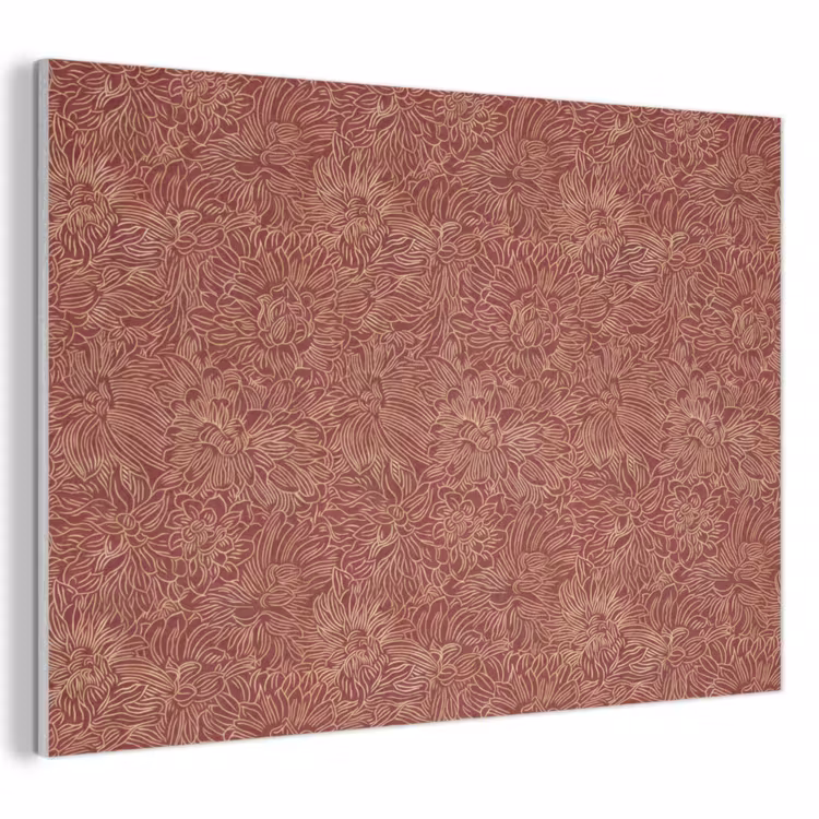 Bloemen - Motief - Rood PET vilt klein 837 -3d