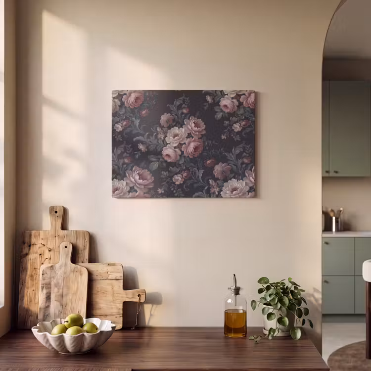 Bloemen - Patroon - Sierlijk - Roze - Donker PET vilt klein -sfeer2
