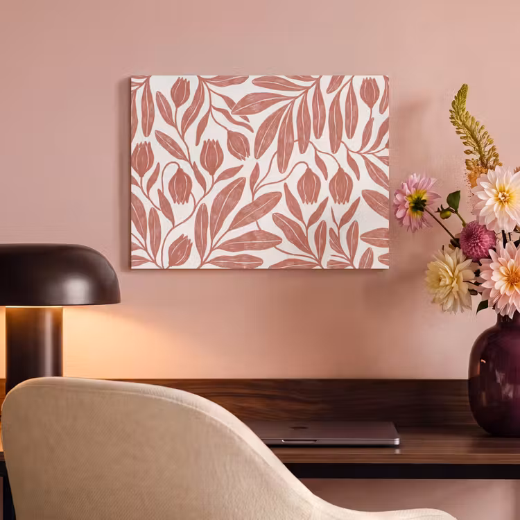 Bloemen - Patroon - Modern - Natuur - Bruin PET vilt klein -sfeer3