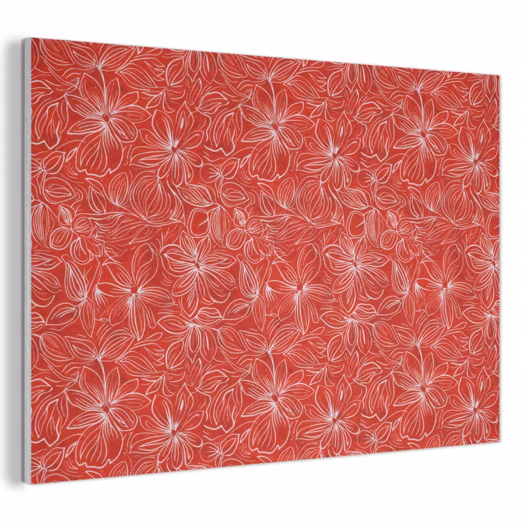 Bloemen - Patroon - Rood PET vilt klein 837 -3d